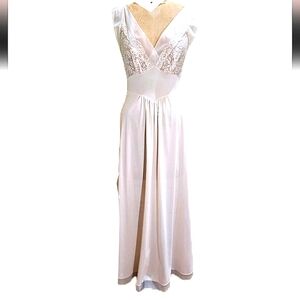 Vintage Lace Dress Chemise - Palest Pink Sheer Darling